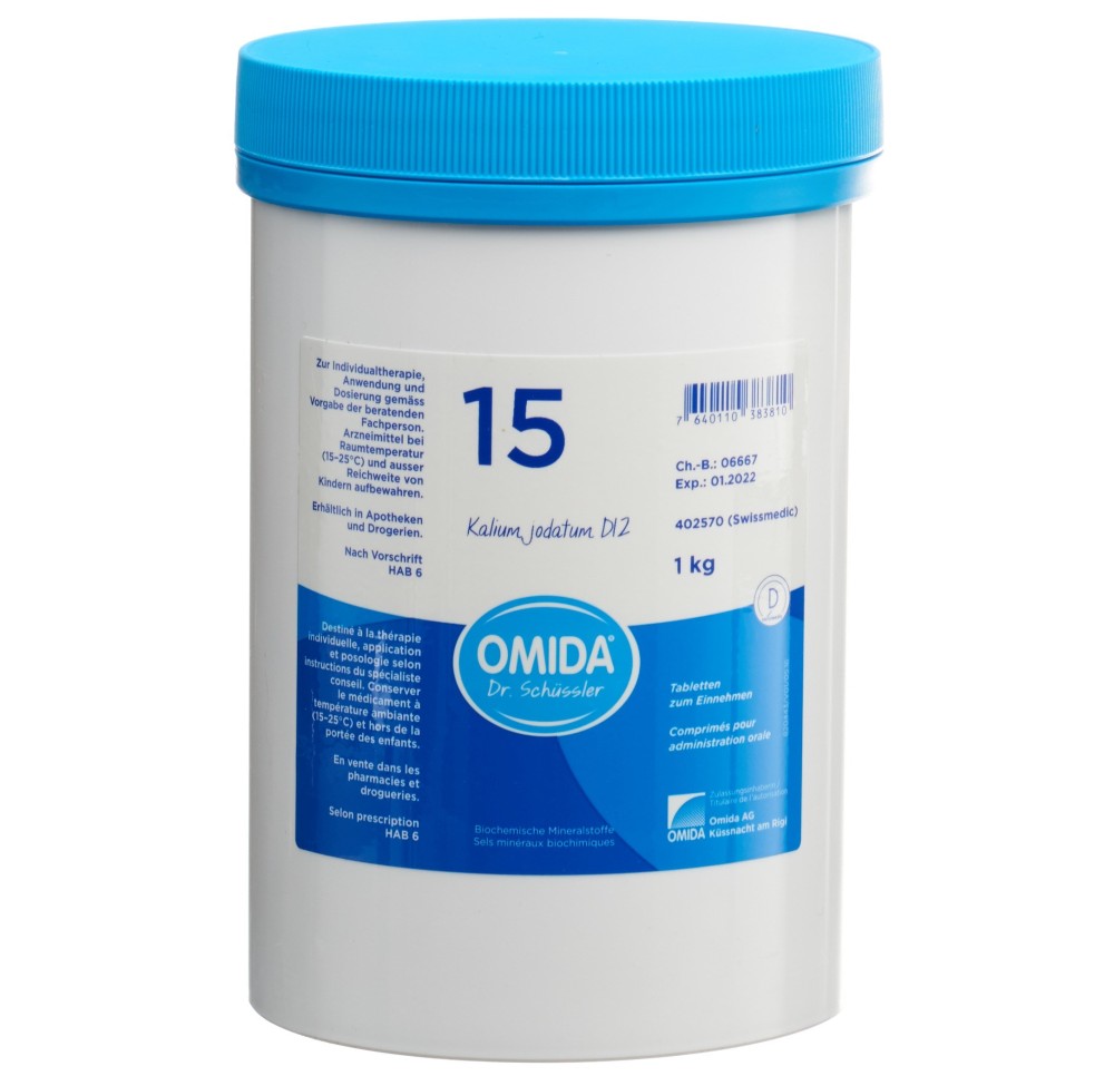 OMIDA SCHÜSSLER no15 kal jod cpr 12 D bte 1000 g