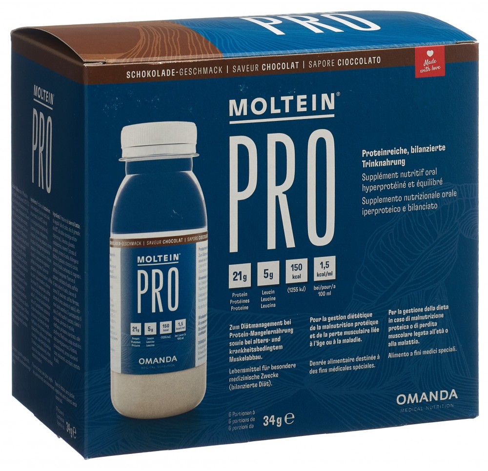 MOLTEIN PRO 1.5 chocolat 6 fl 34 g