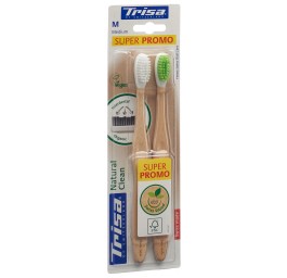 TRISA Natural Clean bros dents bois medi DUO 2 pce