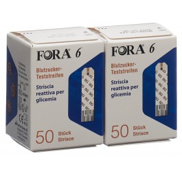 FORA 6 bandelettes de test glycémie 2 x 50 pce