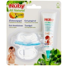 NUBY All Naturals gel gingival premi anneau dentit