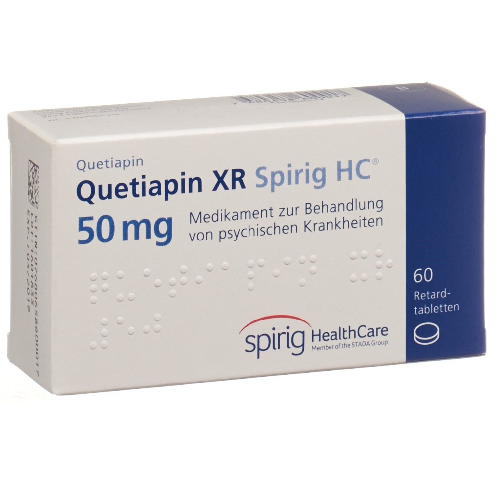 QUETIAPINE XR Spirig HC cpr ret 50 mg 60 pce QUETIAPINE XR Spirig HC cpr ret 50 mg 60 pce