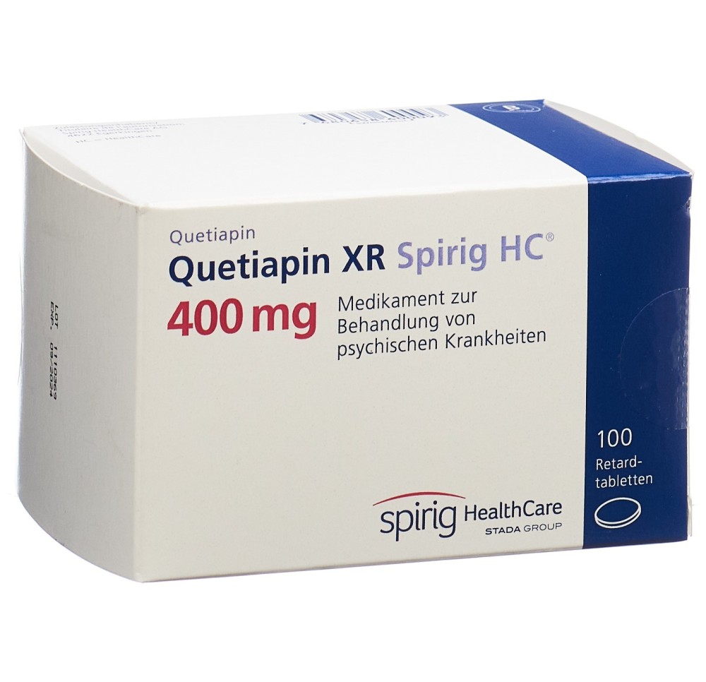 QUETIAPINE XR Spirig HC cpr ret 400 mg 100 pce QUETIAPINE XR Spirig HC cpr ret 400 mg 100 pce