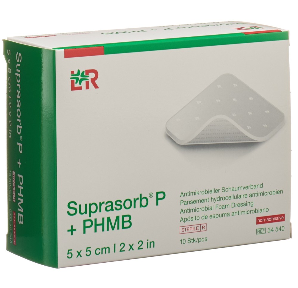 SUPRASORB P+PHMB pansement mousse 5x5cm 10 pce