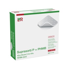 SUPRASORB P+PHMB pansement mousse 10x10cm 10 pce