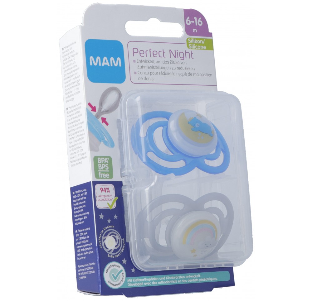 MAM Perfect Night lolette sili 6-16m Boy 2 pce