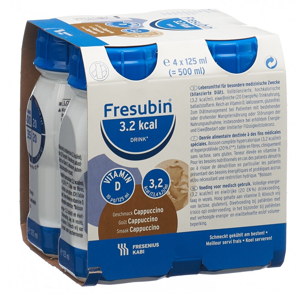 FRESUBIN 3.2 kcal DRINK cappuccino 4 x 125 ml