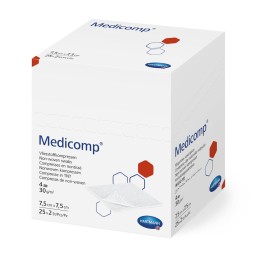 MEDICOMP Bl 4 plié S30 7.5x7.5 stérile 100 x 2 pce
