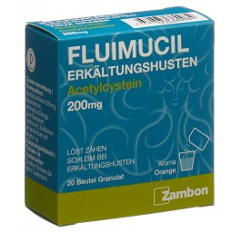 FLUIMUCIL toux grasse gran 200 mg 20 pce