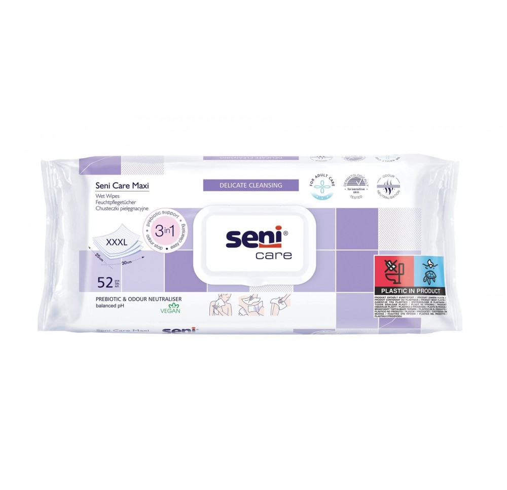 SENI Care lingettes humides XXXL Maxi sach 52 pce