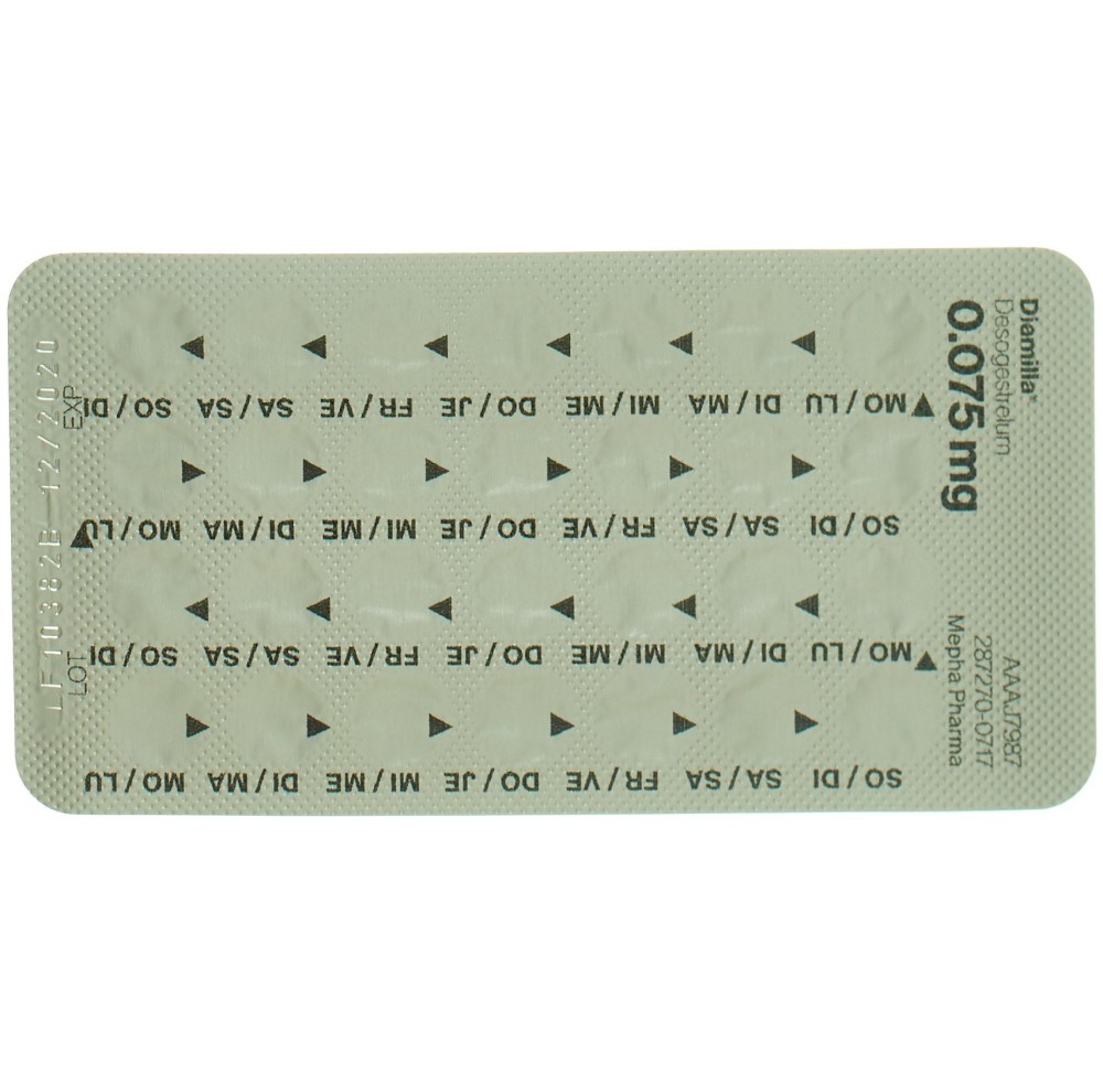 DIAMILLA cpr pell 0.075 mg 6 x 28 pce DIAMILLA cpr pell 0.075 mg 6 x 28 pce