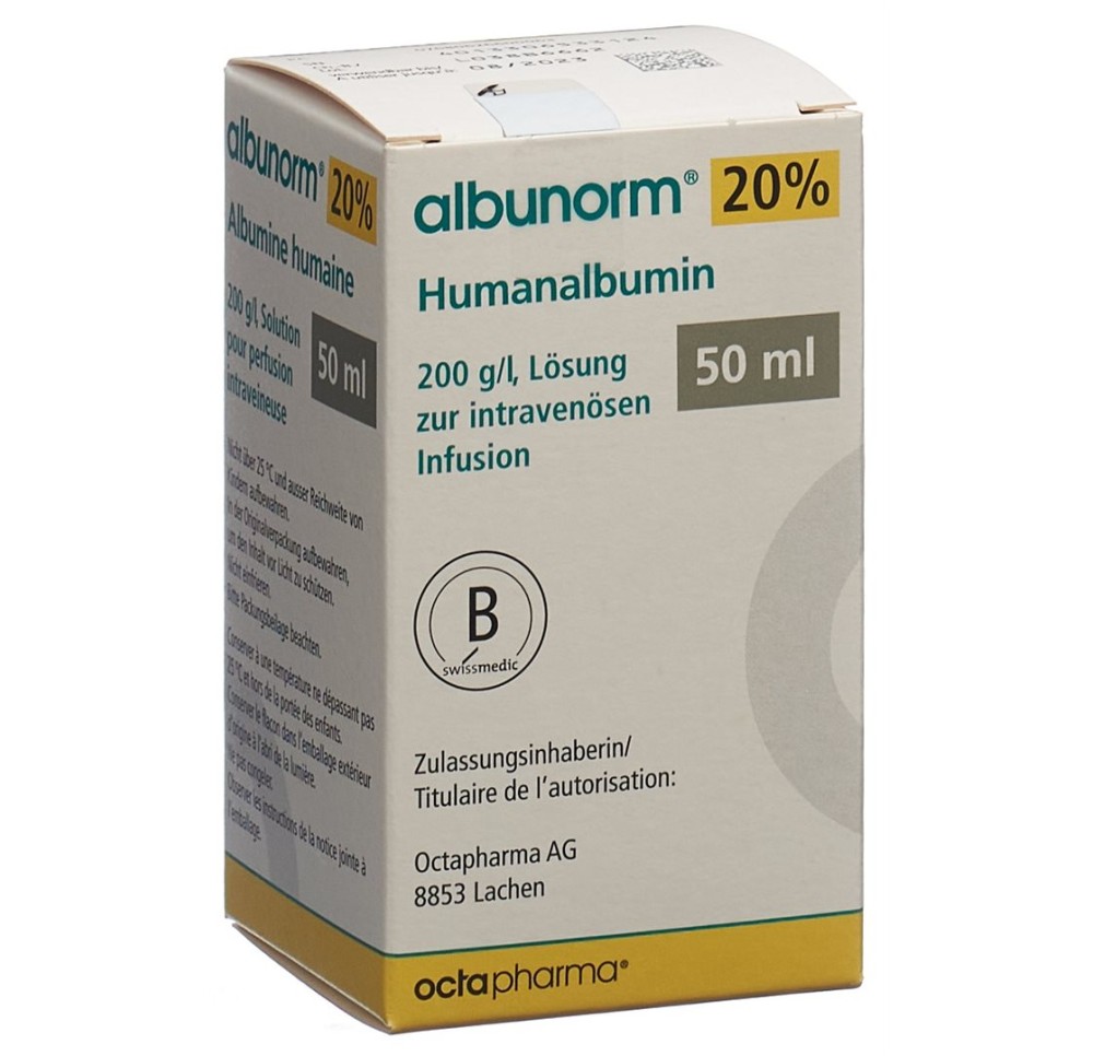 ALBUNORM 20 % 20 g/100ml 100ml fl ver ALBUNORM 20 % 20 g/100ml 100ml fl ver