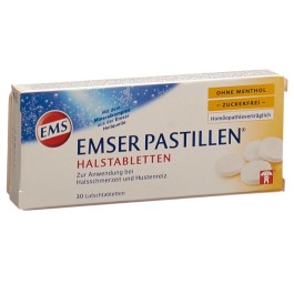 EMSER pastilles sans sucre sans menthol 30 pce