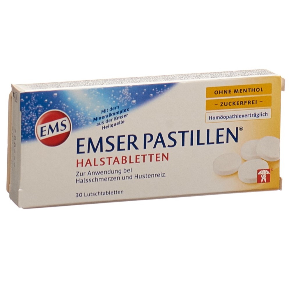 EMSER pastilles sans sucre sans menthol 30 pce