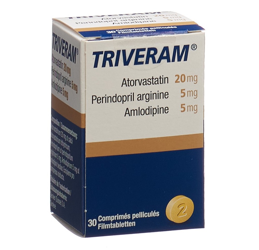 TRIVERAM cpr pell 20/5/5mg bte 30 pce TRIVERAM cpr pell 20/5/5mg bte 30 pce