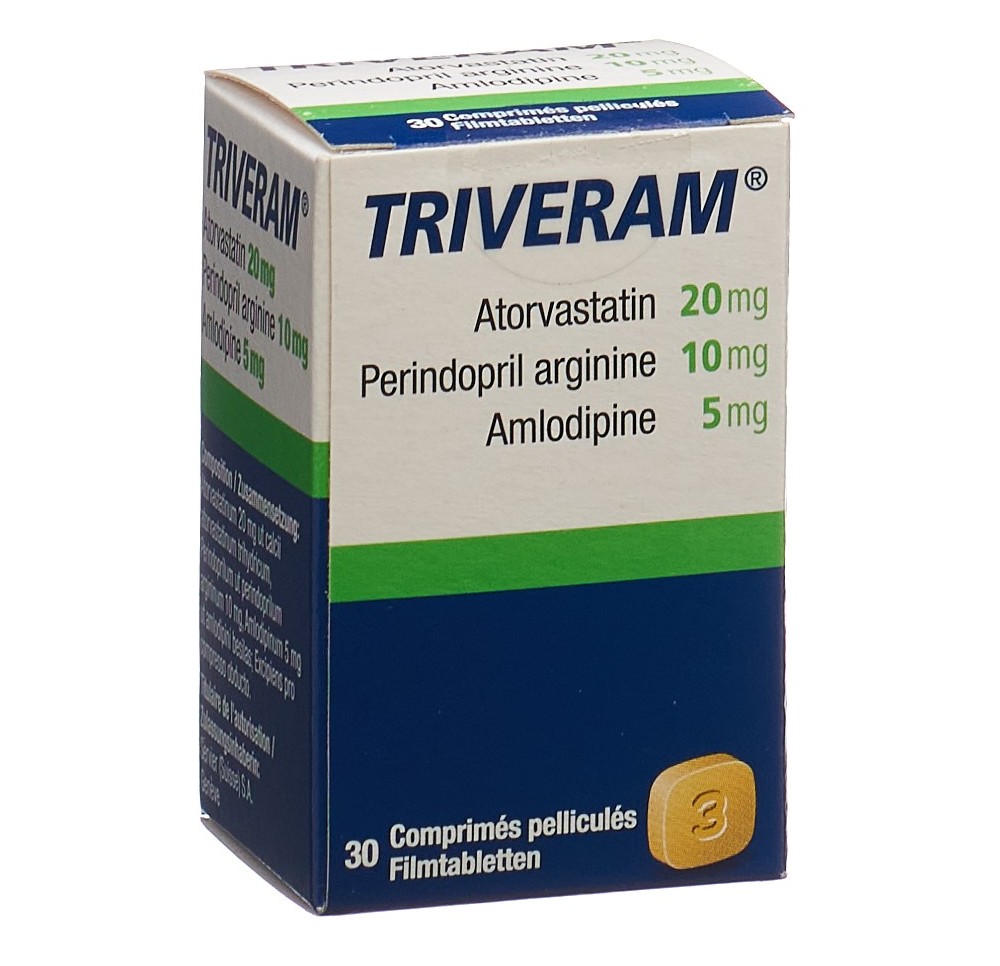 TRIVERAM cpr pell 20/10/5mg bte 30 pce TRIVERAM cpr pell 20/10/5mg bte 30 pce