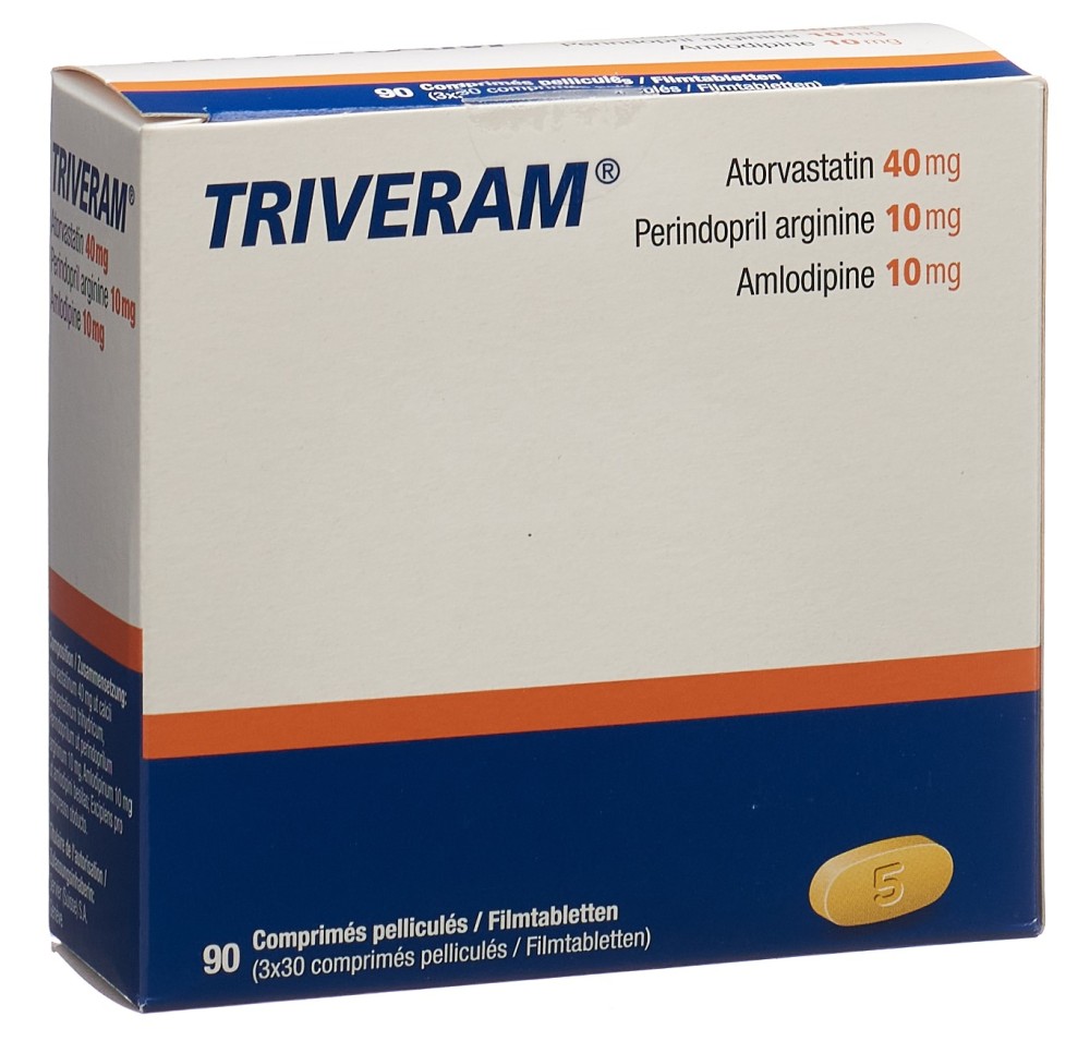 TRIVERAM cpr pell 40/10/10mg 3 bte 30 pce TRIVERAM cpr pell 40/10/10mg 3 bte 30 pce