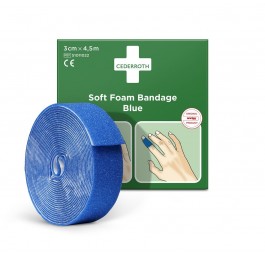 CEDERROTH Soft Foam bandage 3cmx4.5m bleu