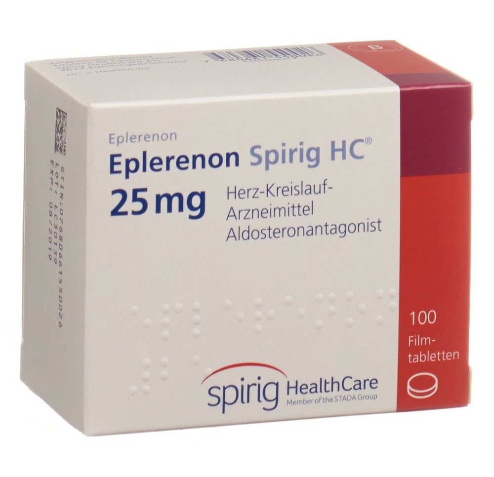 EPLERENONE Spirig HC cpr pell 25 mg 100 pce EPLERENONE Spirig HC cpr pell 25 mg 100 pce