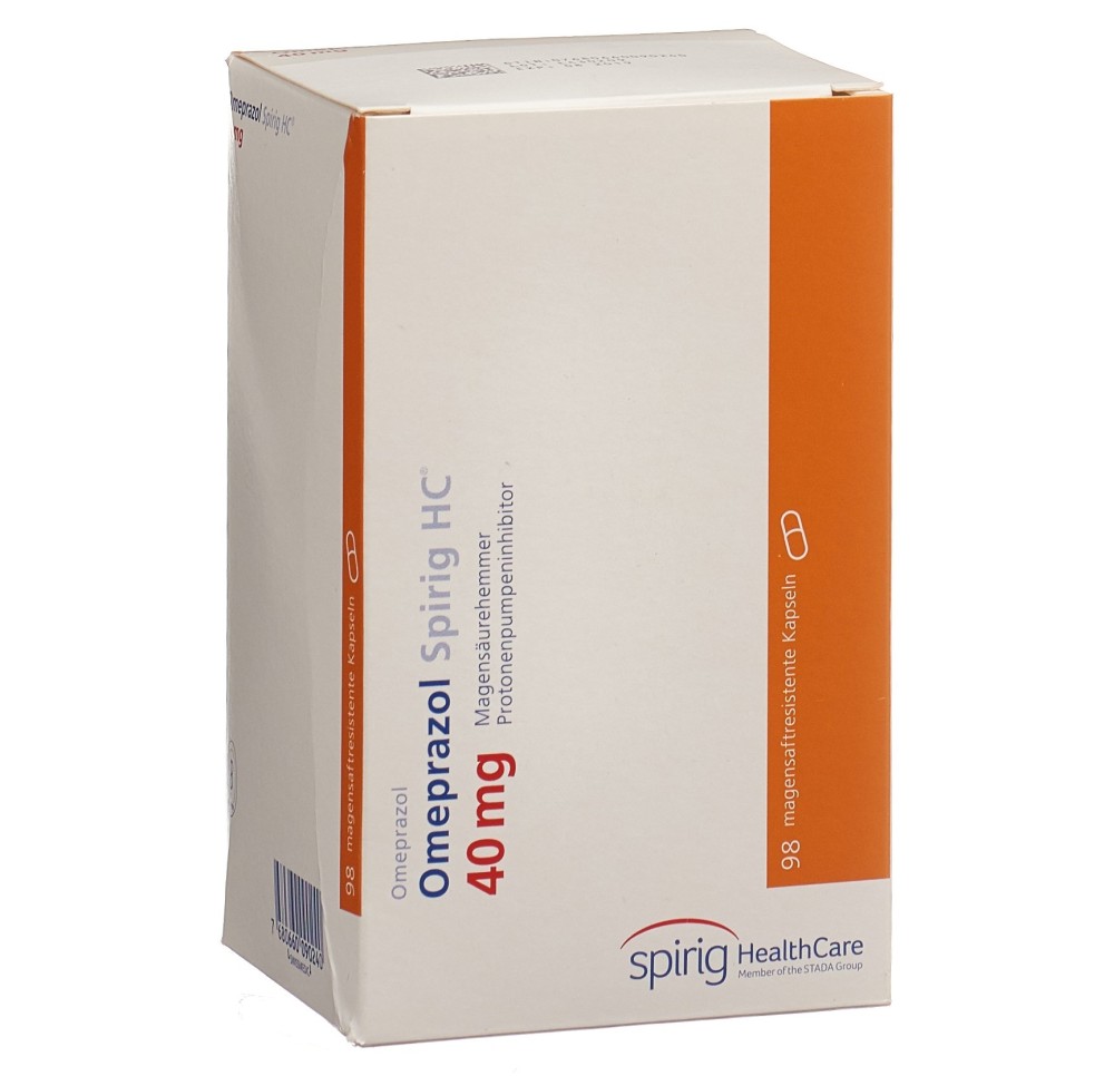 OMEPRAZOLE Spirig HC caps 40 mg bte 98 pce OMEPRAZOLE Spirig HC caps 40 mg bte 98 pce
