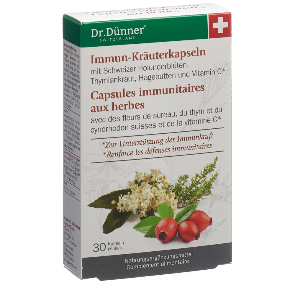 DÜNNER caps immunitaires aux herbes 30 pce