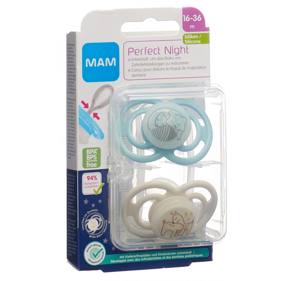 MAM Perfect Night lolette silico 16-36m Boy 2 pce