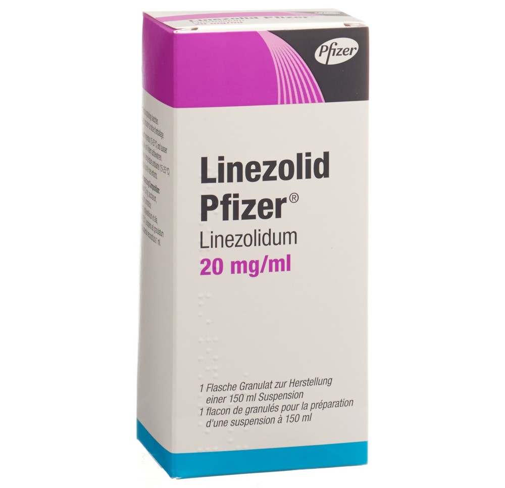 LINEZOLID Pfizer gran 20 mg/ml p susp fl 150 ml LINEZOLID Pfizer gran 20 mg/ml p susp fl 150 ml