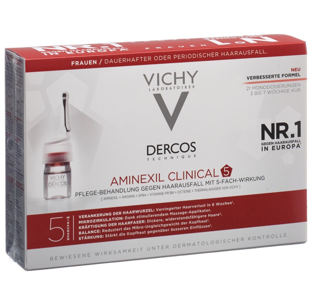 VICHY Dercos Aminexil Clinical 5 Femmes 21 x 6 ml VICHY Dercos Aminexil Clinical 5 Femmes 21 x 6 ml