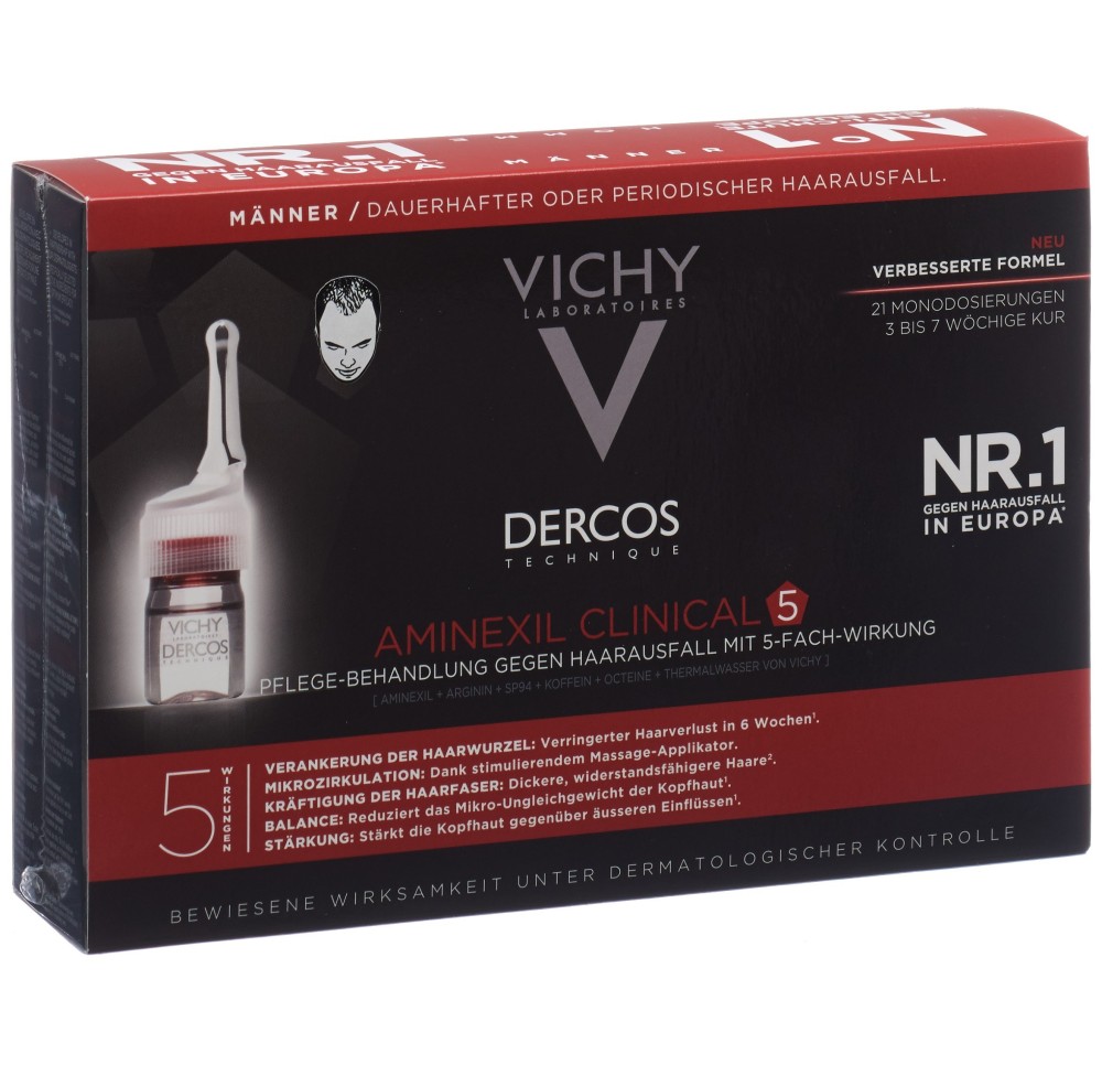 VICHY Dercos Aminexil Clinical 5 Hommes 21 x 6 ml VICHY Dercos Aminexil Clinical 5 Hommes 21 x 6 ml