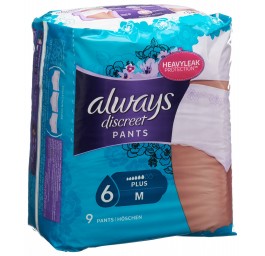 ALWAYS Discreet incontinence Pants M plus 9 pce