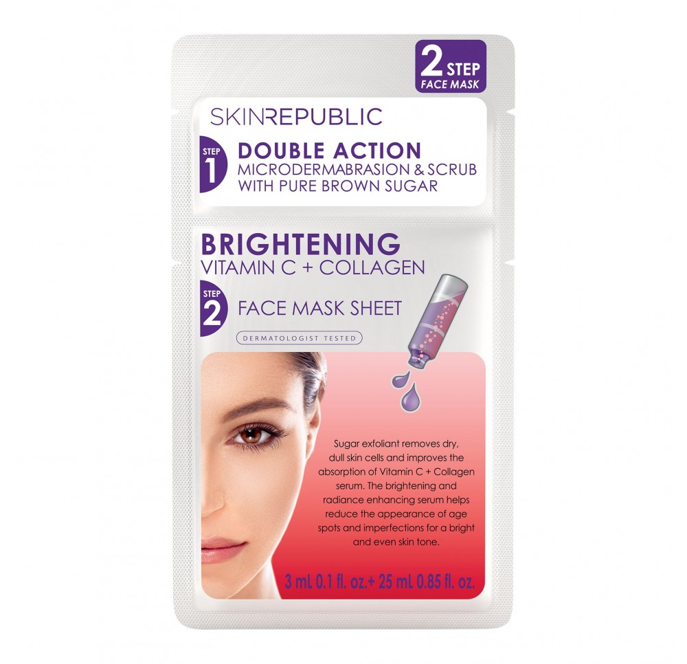 SKIN REPUBLIC 2 Step Brigh Vit C+Collag Mask 25 ml