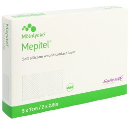 MEPITEL pans vulnéraire 5x7cm silic sach 5 pce