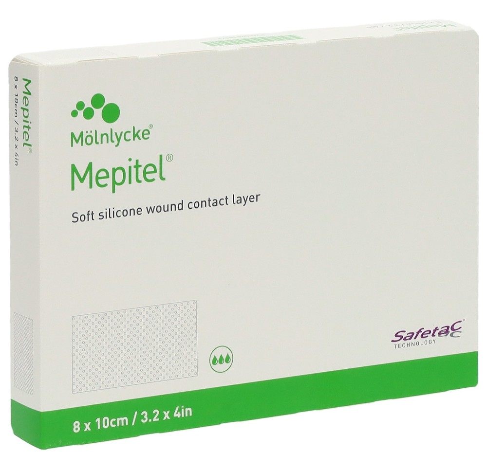 MEPITEL pans vulnéraire 8x10cm silic 5 pce MEPITEL pans vulnéraire 8x10cm silic 5 pce
