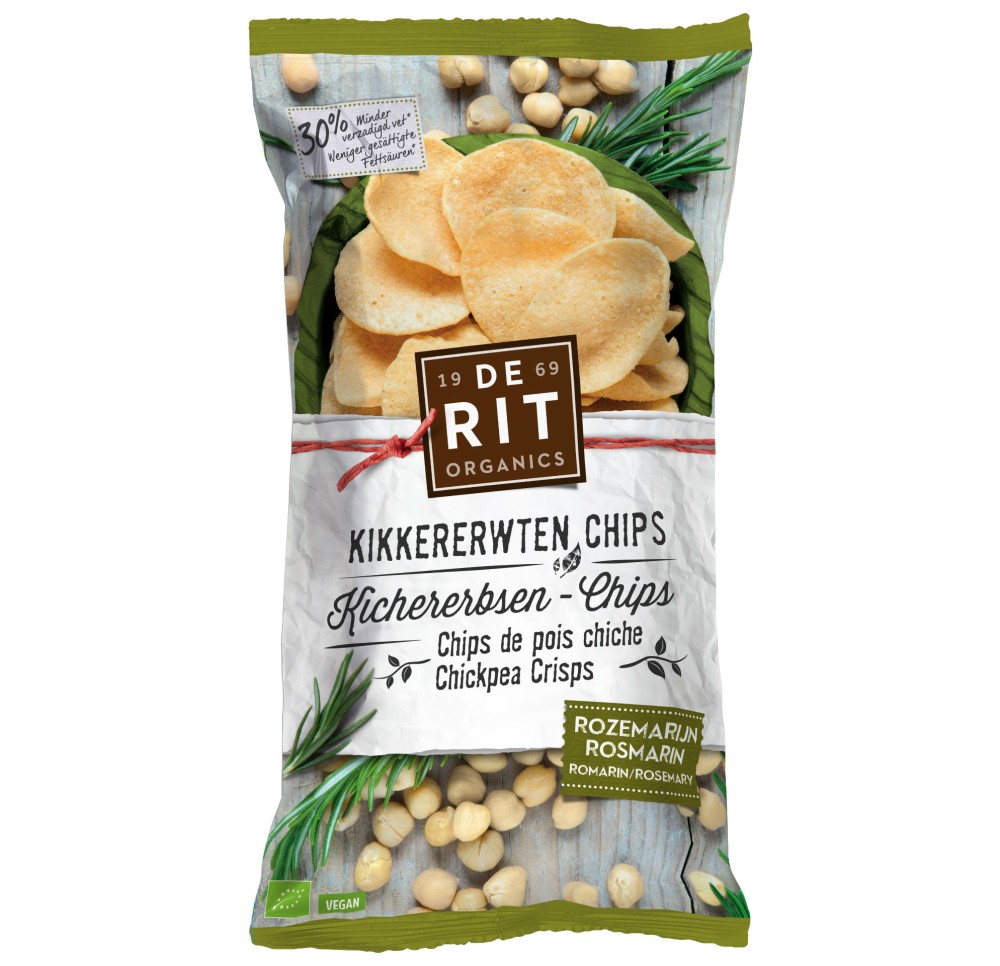 DE RIT Chips de pois chiches romarin bio sach 75 g DE RIT Chips de pois chiches romarin bio sach 75 g