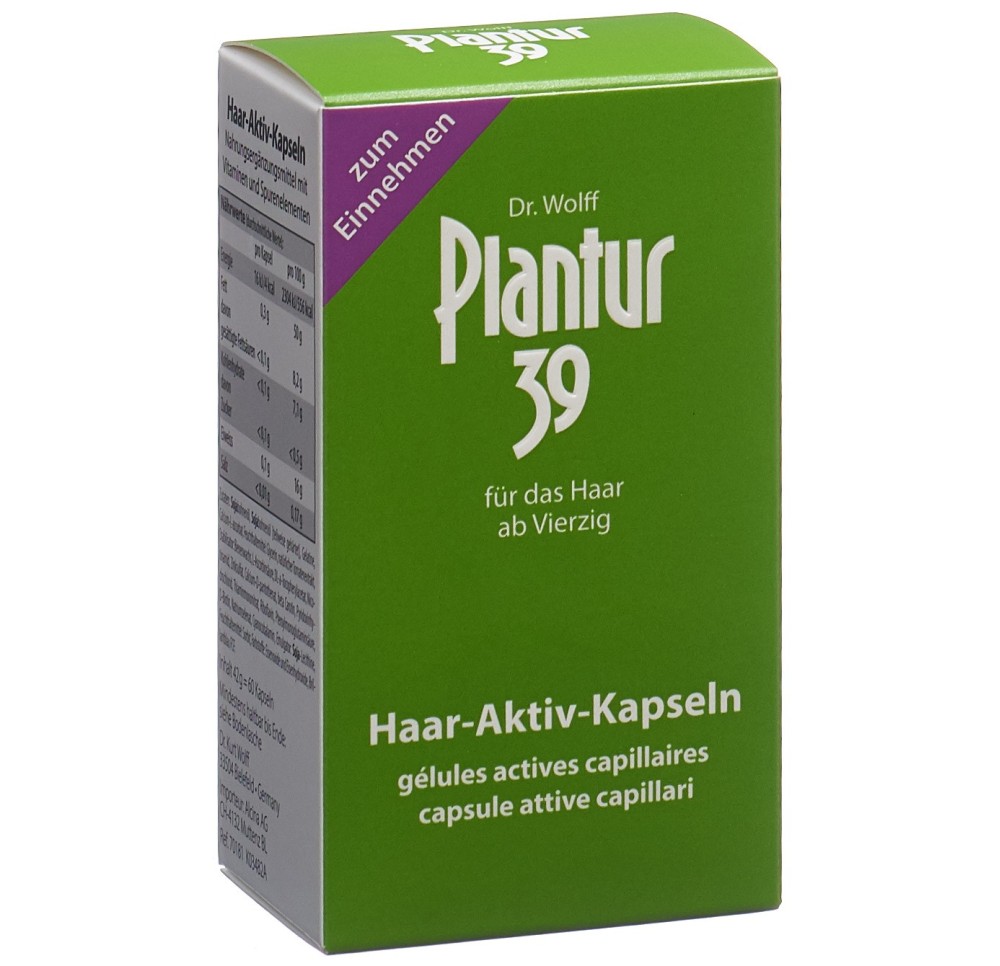 PLANTUR 39 gélules actives capillaires 60 pce