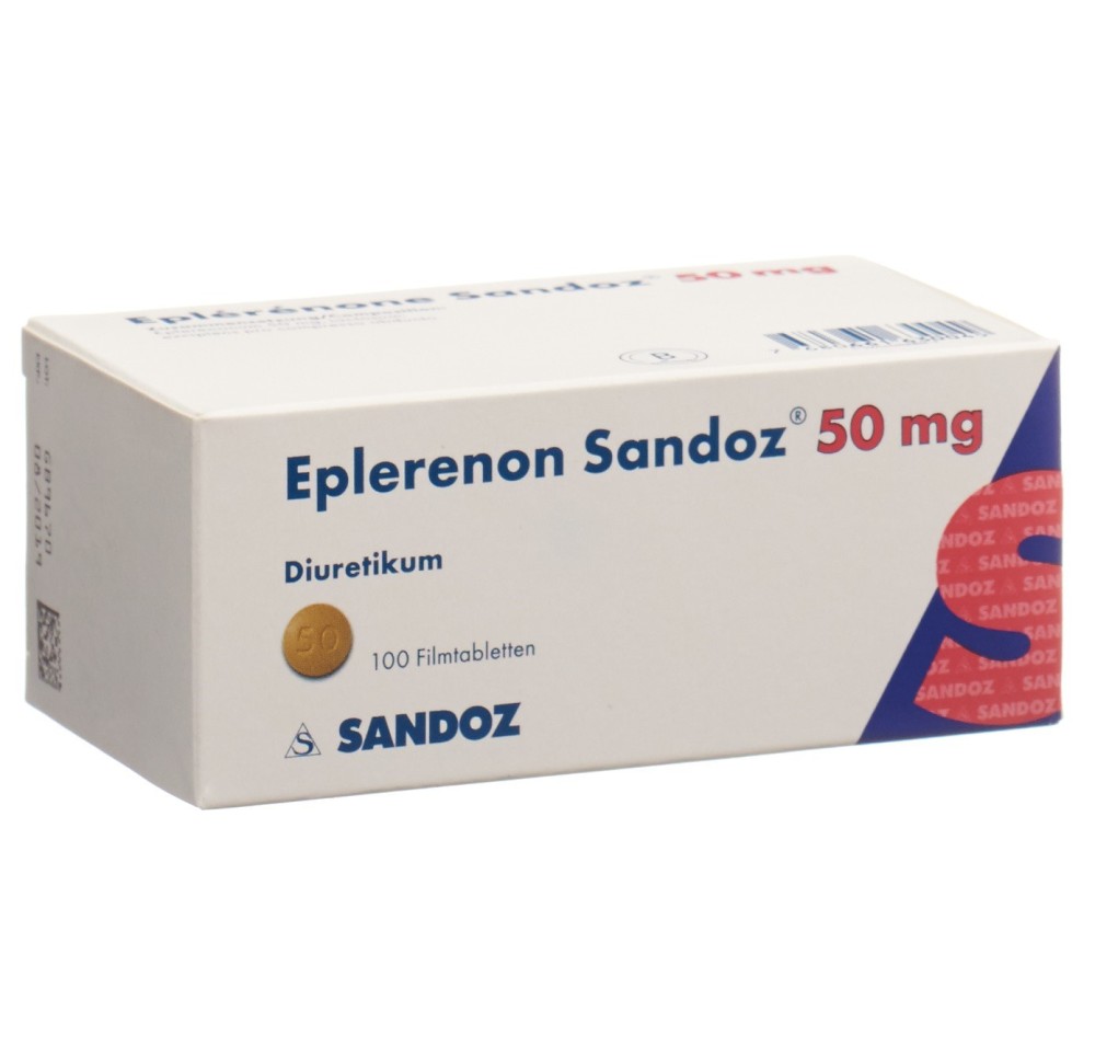 EPLERENONE Sandoz cpr pell 50 mg 100 pce EPLERENONE Sandoz cpr pell 50 mg 100 pce
