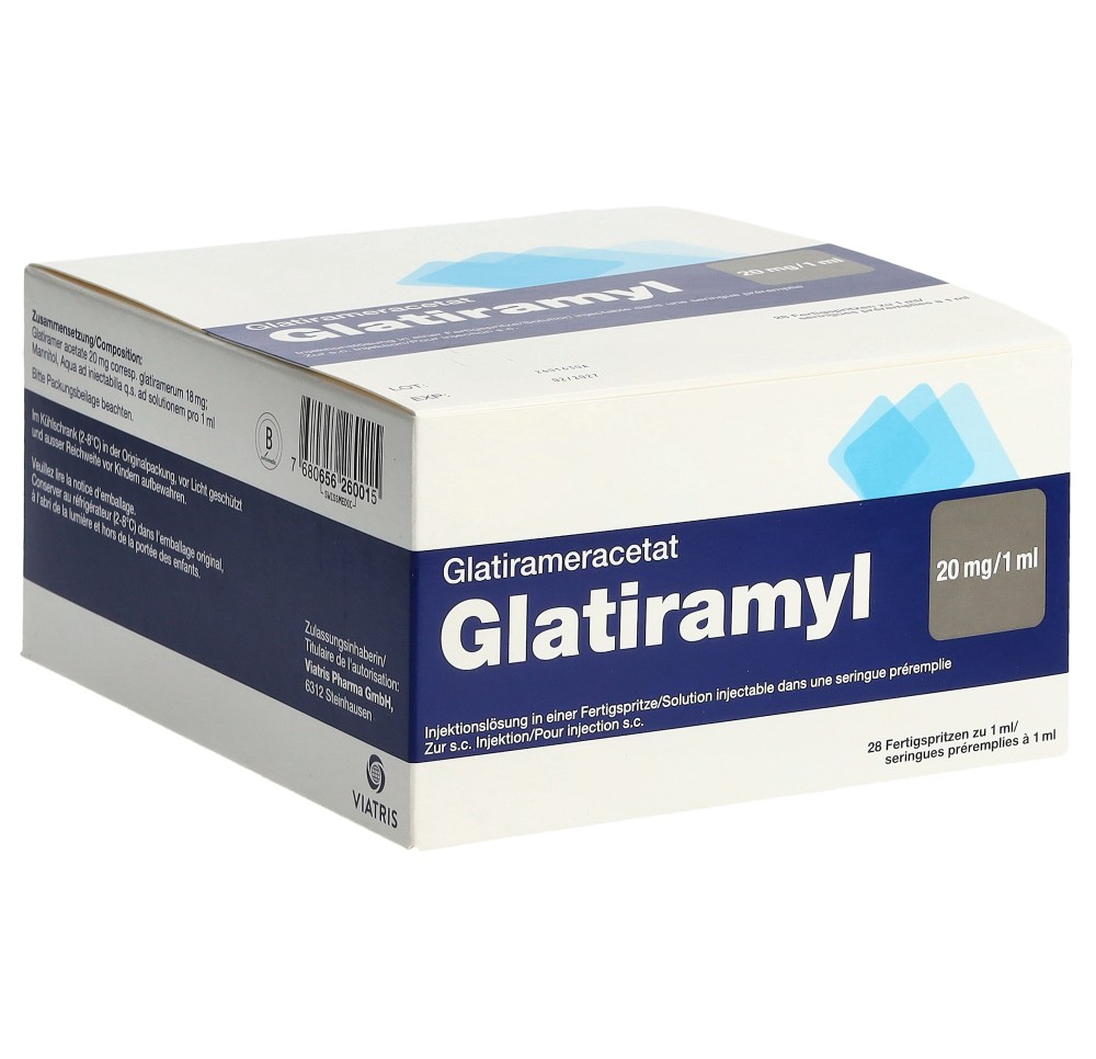 GLATIRAMYL sol inj 20 mg/ml 28 ser pré 1 ml GLATIRAMYL sol inj 20 mg/ml 28 ser pré 1 ml