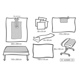 FOLIODRAPE PPlus Set champ fendu II 8 pce