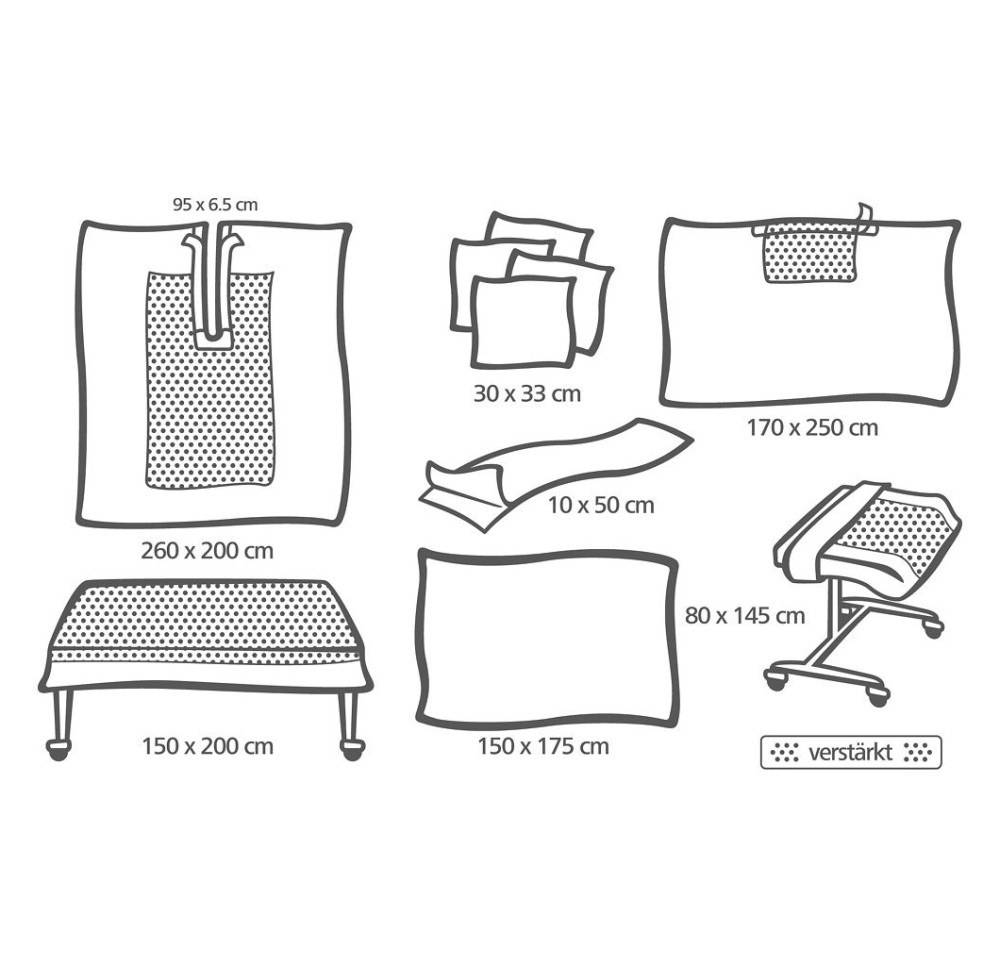 FOLIODRAPE PPlus Set champ fendu II 8 pce