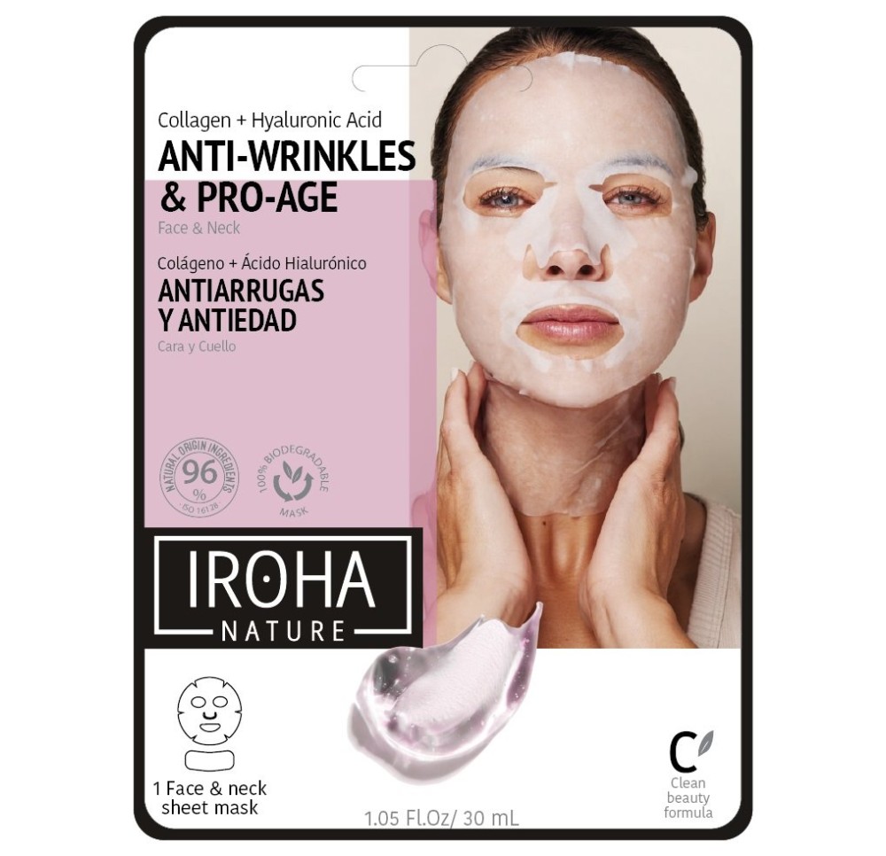 IROHA Cotton Face&Neck Mask A Age 30 ml
