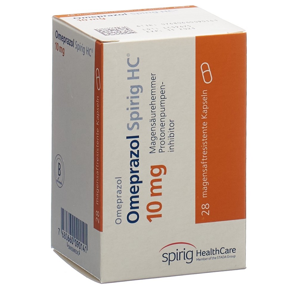 OMEPRAZOLE Spirig HC caps 10 mg bte 28 pce OMEPRAZOLE Spirig HC caps 10 mg bte 28 pce