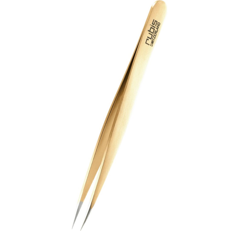 RUBIS pincette pointue or