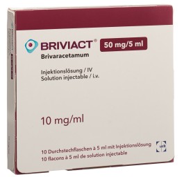 BRIVIACT sol inj 50 mg/5ml 10 flac 5 ml