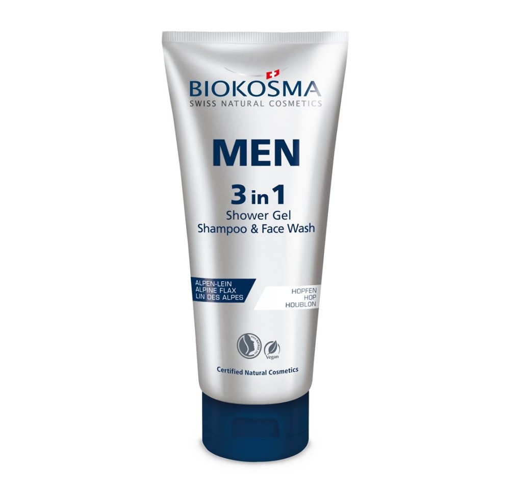 BIOKOSMA MEN 3 in 1 Shower&Shamp&Face 200 ml BIOKOSMA MEN 3 in 1 Shower&Shamp&Face 200 ml