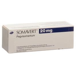 SOMAVERT subst sèche 20 mg c solv (ser pré)