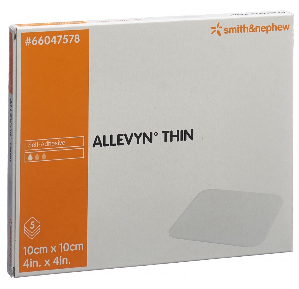 ALLEVYN THIN pansement adhésif 10x10cm 5 pce