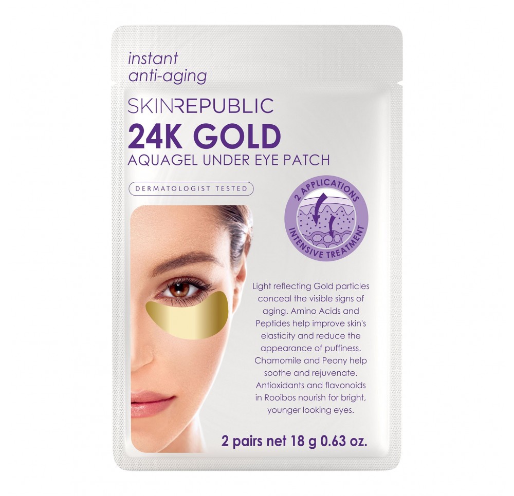 SKIN REPUBLIC 24K Gold Aquagel Eye Patches 2 paire