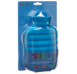 SILIPON Bouillotte 1l bleu en silicone