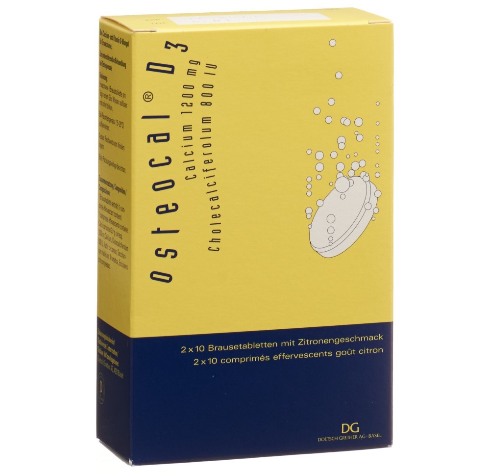OSTEOCAL D3 cpr eff 1200/800 bte 20 pce