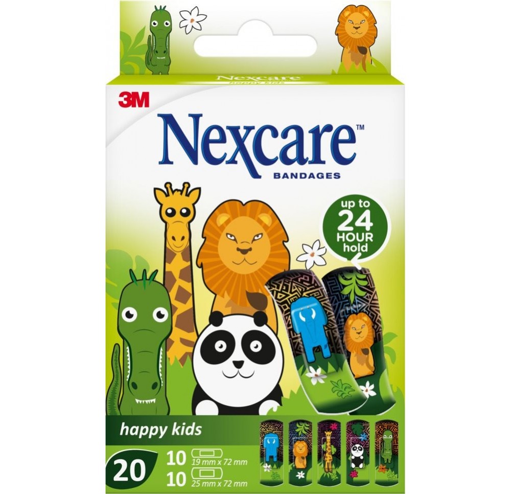 3M NEXCARE pansement enf Happy Kids Animals 20 pce